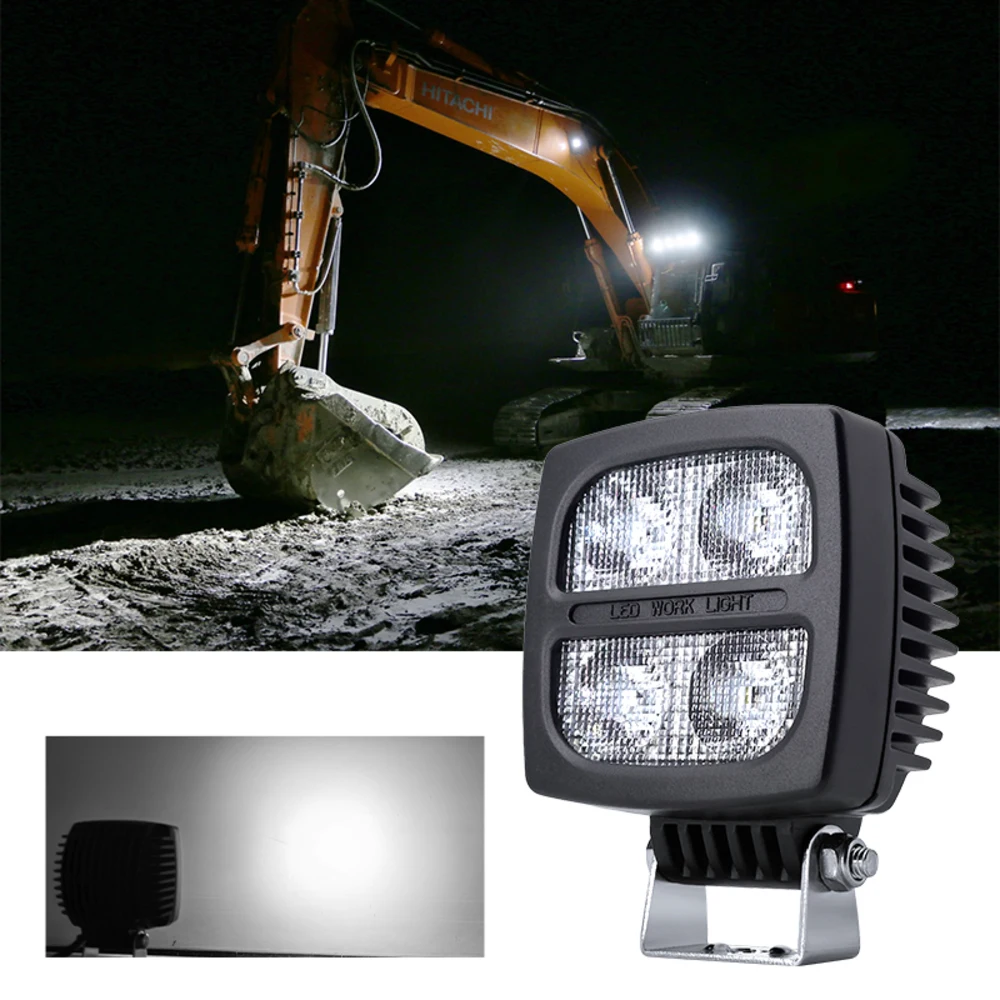 Lantsun LED6540 3.9-inch Engineering Headlights 40W 45-degree Floodlight for Off-Road Truck