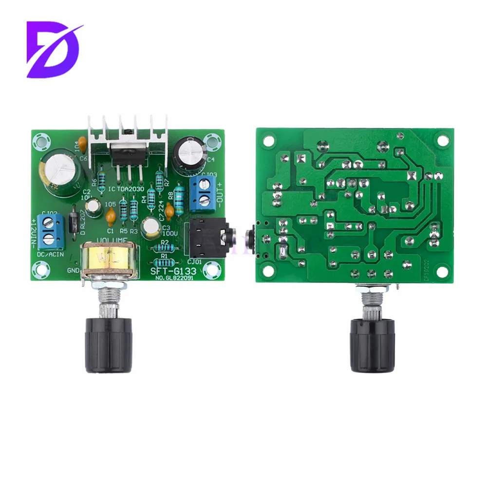 TDA2030A Amplifier Board Finished Product Mono Wide Voltage 9-20V Input 12V Single Power Supply 15W Digital Audio Module