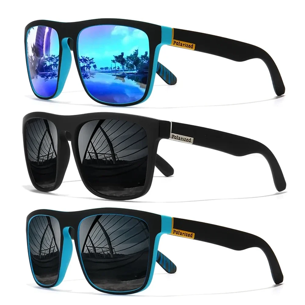 Gafas de sol polarizadas para hombre y mujer, gafas de sol cuadradas originales, gafas de sol a la moda para conducir, pescar, gafas deportivas UV400
