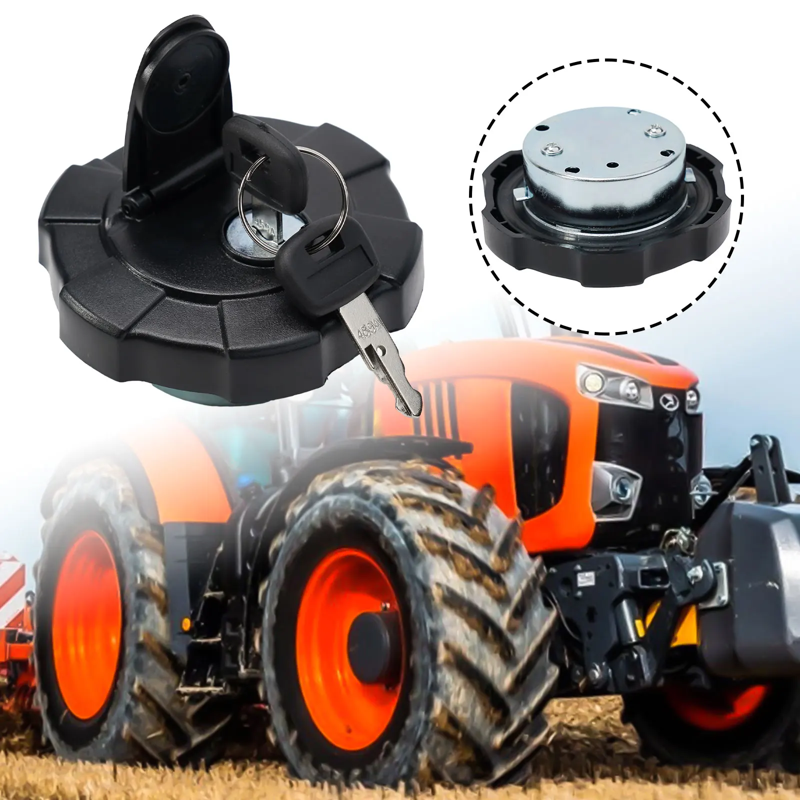 Fuel Tank Cap W/Key Fits For Kubota for excavator SVL75-2 KX91-3S U35-S2 RD411-51122 Automobiles Engine Accessories