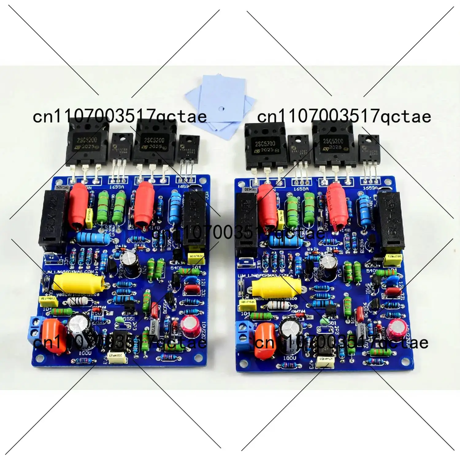 2pcs QUAD405 Stereo Audio Power Amplifier Board DIY Kit 100W X 2 Channels Assembled for DIY Audio Projects