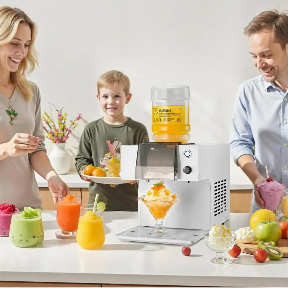 Équipement de broyage de glace avec conteneur de 1,8 L et lame en acier inoxydable, capacité de traitement quotidienne stable, outil de traitement pratique adapté aux scénarios de traitement en intérieur. Expédition depuis un entrepôt local