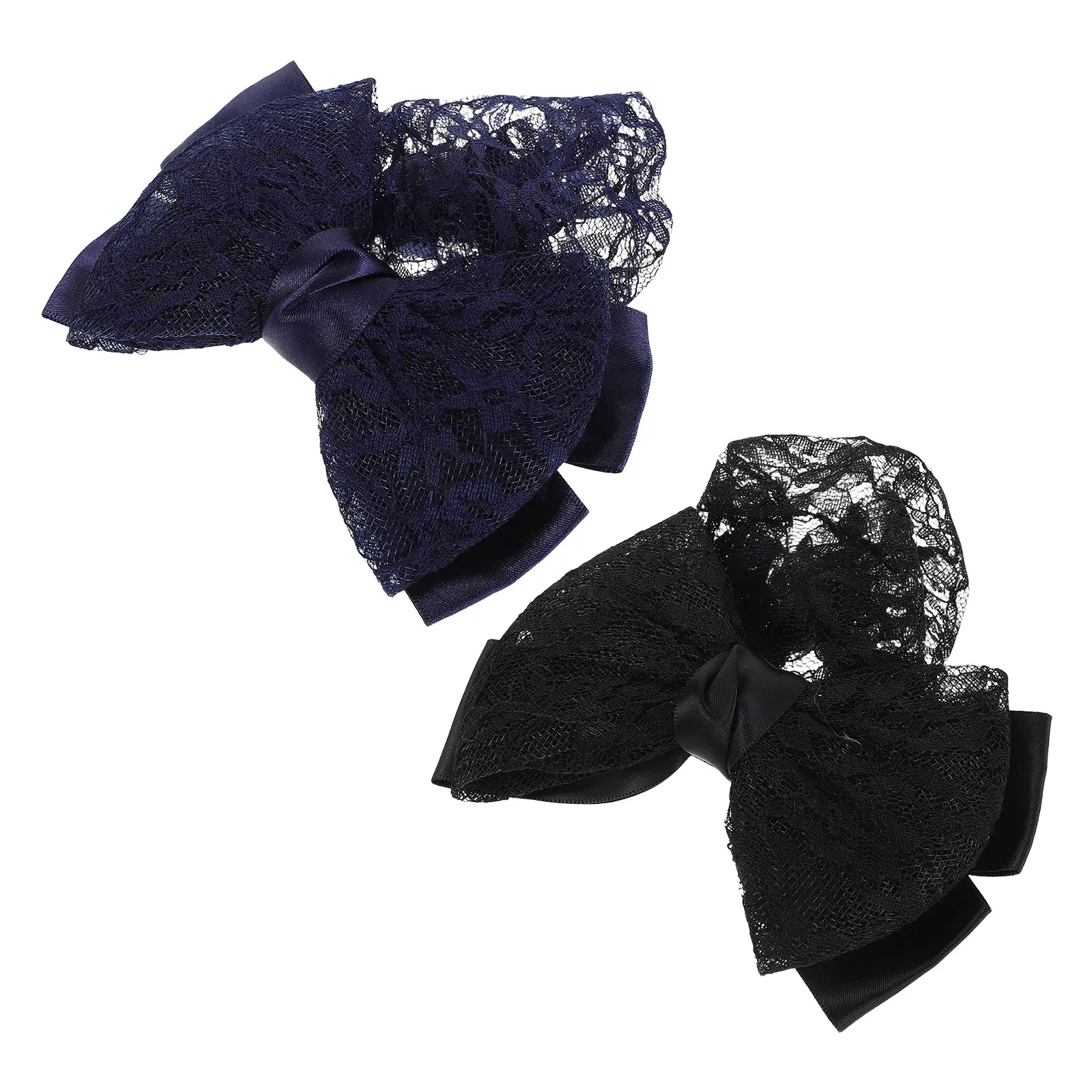 

2Pcs Women Hair Bun Net Bowknot Mesh Hair Snood Elastic Cover Stable Hold for Nurses Hotel Staff Dancers Ballet Bun Net