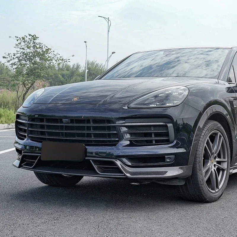 2025  Dry Carbon Fiber Body Kit Front Spoiler Splitter Bumper Lip for Porsche Cayenne Coupe 9YA 9Y0 9Y3