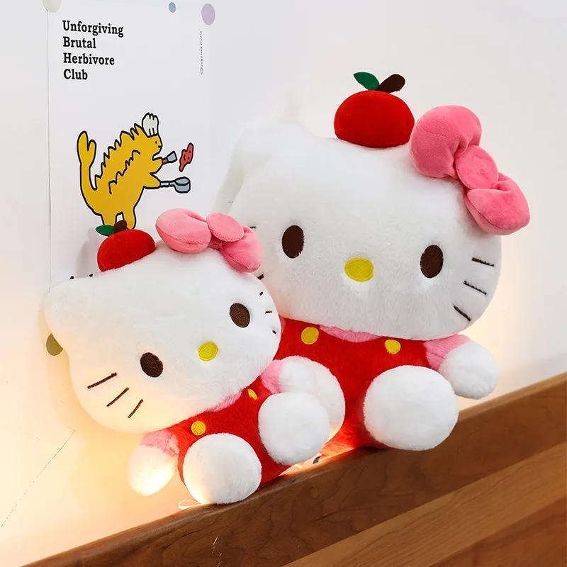 

65cm Kawaii Apple hello kitty Plush Toy Large Cute Stuffed Doll Pillow Kids Birthday Gift Soft Filled Animal Plushie for Girls