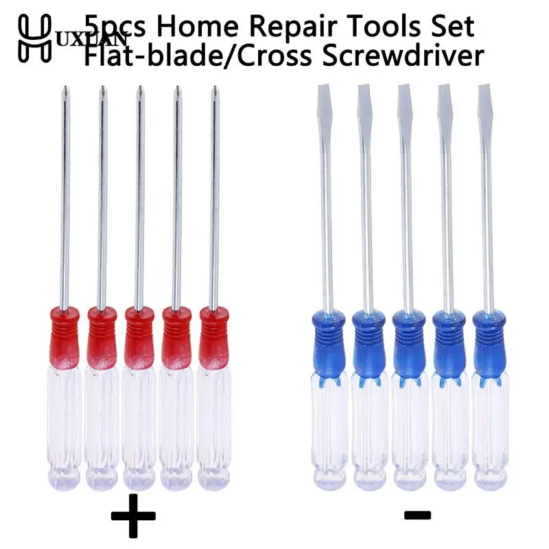 5Pcs 3*75mm Crystal Clear Small Screwdriver Phillips Screwdriver For Phone Repair Hand Tool