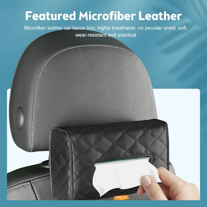 Portatovaglioli in pelle con visiera parasole portatovaglioli da appendere porta maschera per Auto ombreggiatura organizzatore per custodia per Auto