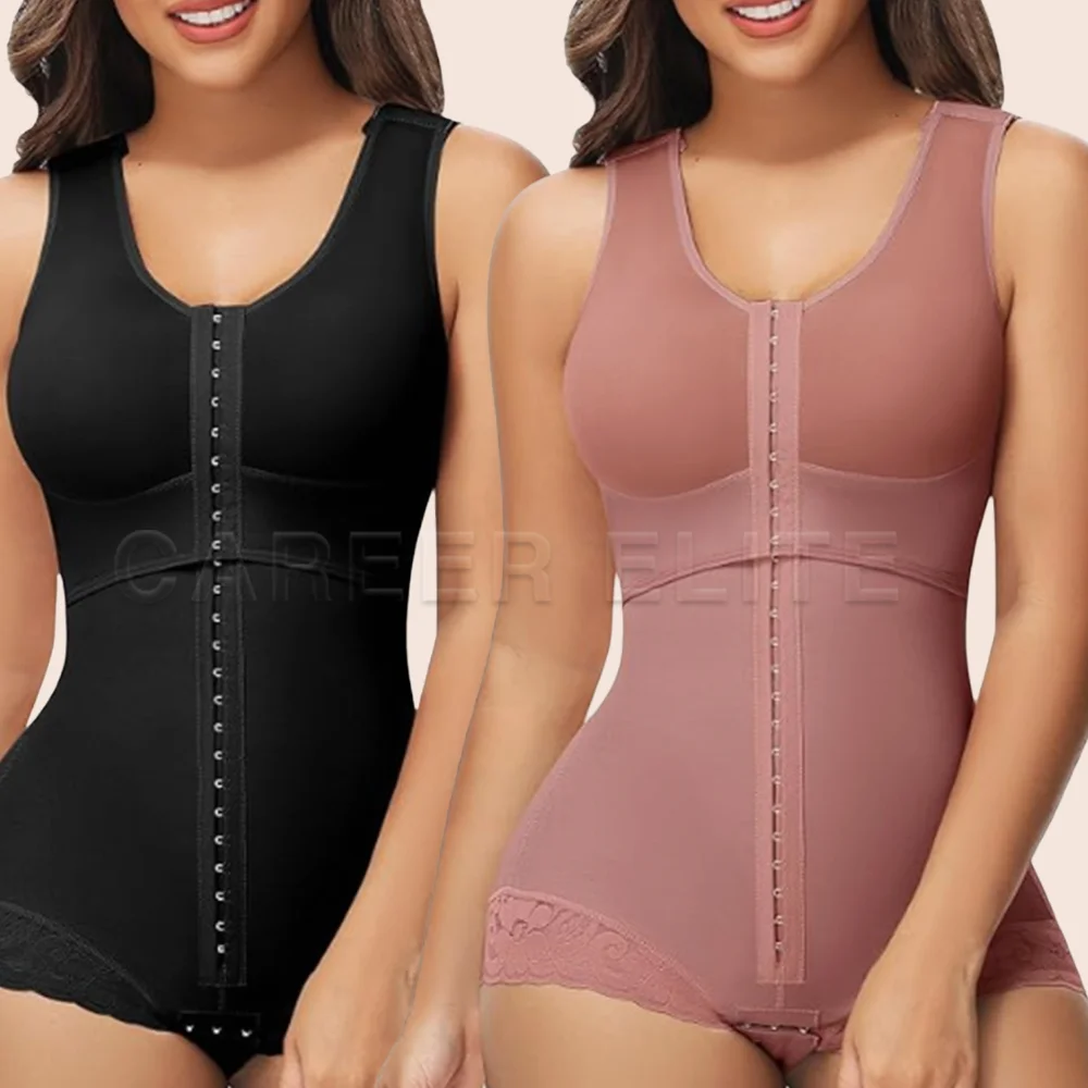 Fajas Colombianas Women's Bodysuit Tummy Control Bust Support Compression Shapewear for Postpartum Daily Wear Slimming Effect
