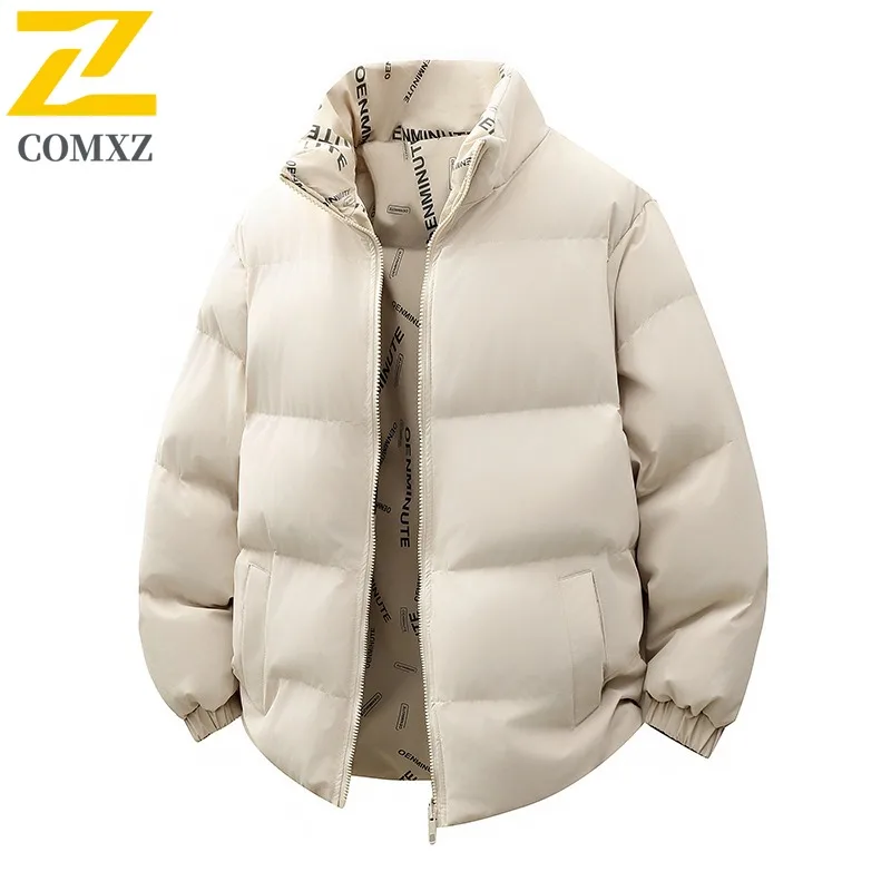 

COMXZ мужская стеганая куртка 2025, зимняя двусторонняя толстая морозостойкая ветрозащитная зимняя теплая куртка, уличная модная стеганая куртка