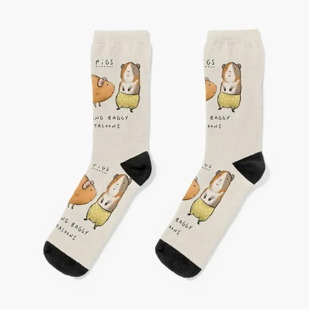 

Guinea Pigs Wearing Baggy Pantaloons Socks bright garter basketball designer compression Socks Female Men's