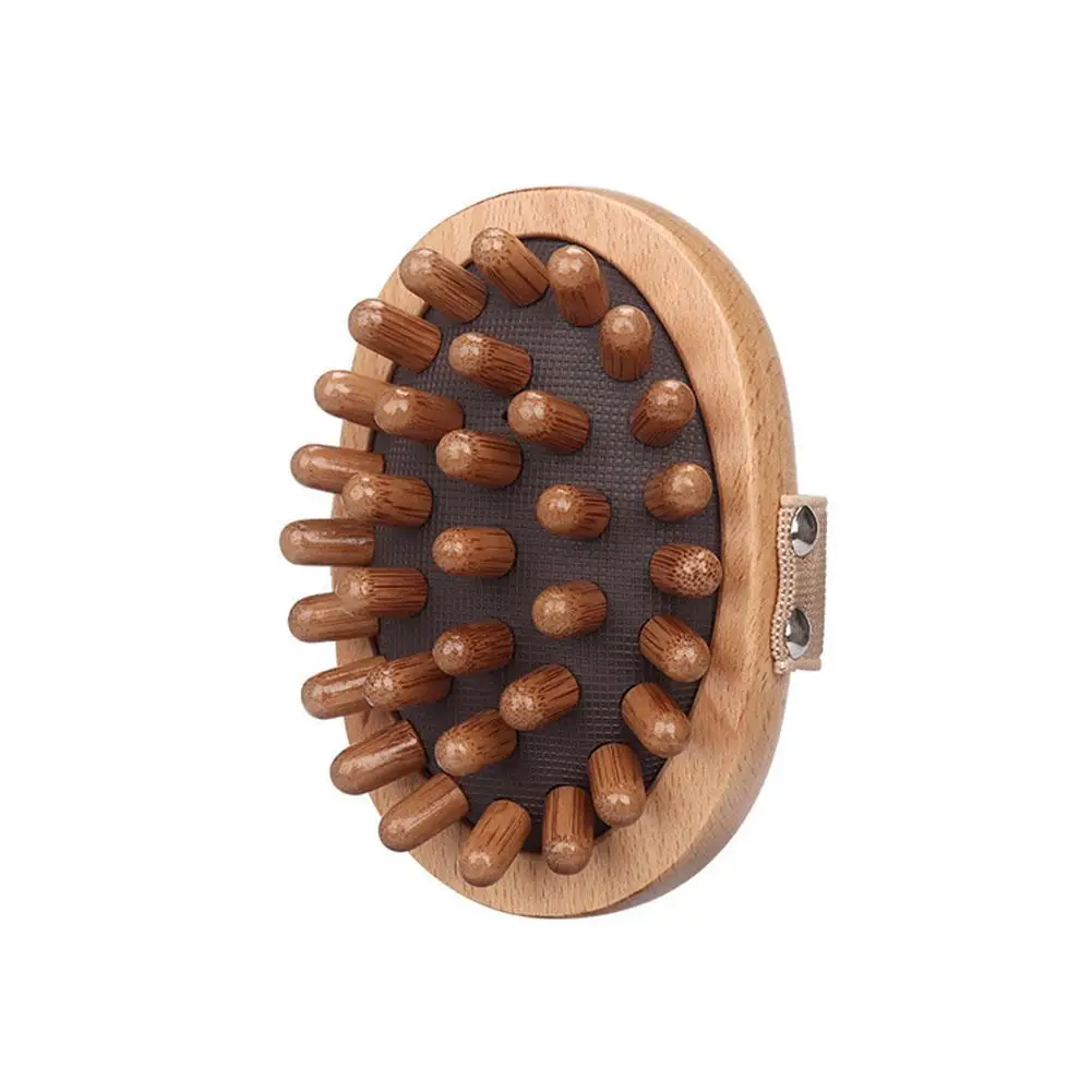 Air Cushion Meridian Brush, Meridian Tapping Device, Bamboo Wooden Bag Brush, Scalp Massage Air Massage Body Brush Tool Mas M4B3