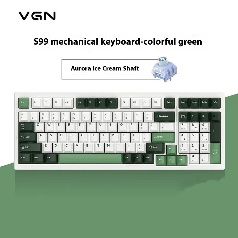 Vgn S99 Tri-Mode Bluetooth/Wireless Custom Keyboard Mechanical Keyboard Game Esports Office Full Key Hot Plug Gasket Structure