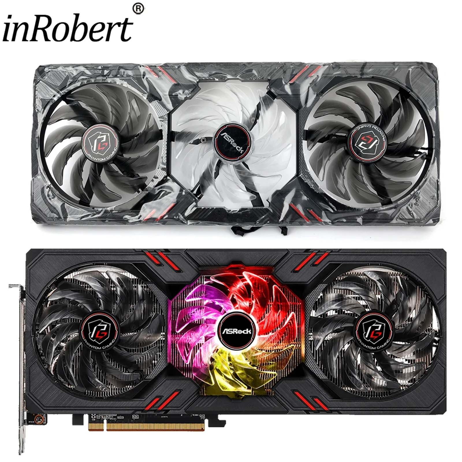 New Cooling Fan Case Replacement For Asrock AMD Radeon RX 6600 XT Phantom Gaming D 8GB OC Cooler