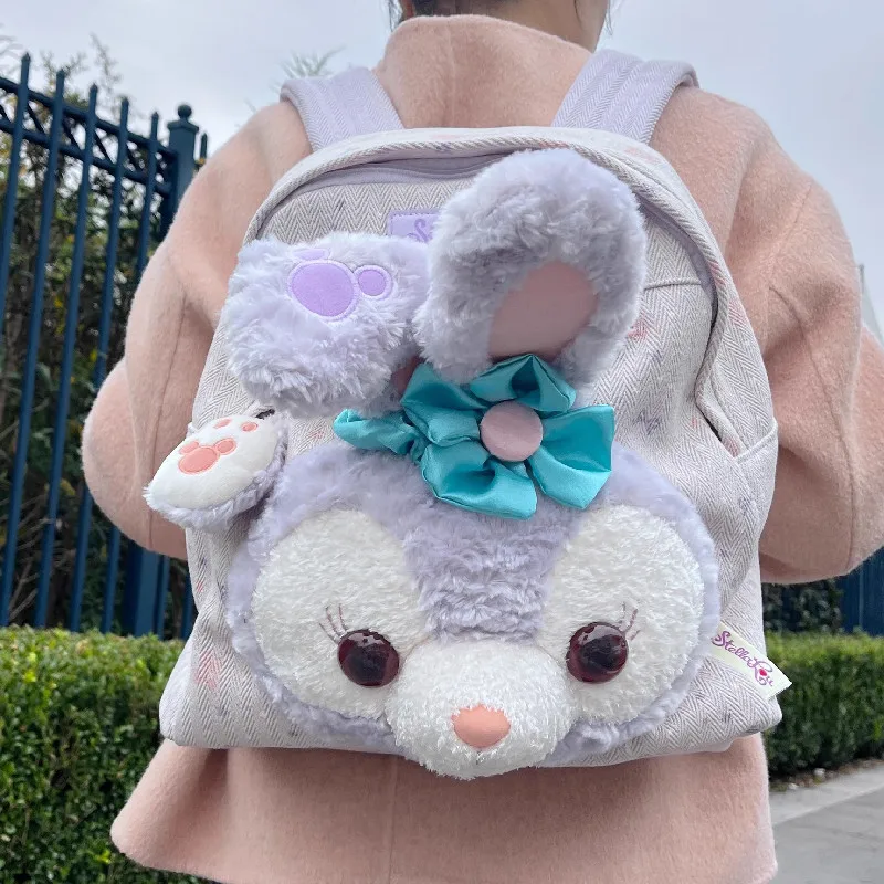 Disney Stellalou Kawaii Plush Student Large-capacity Schoolbag Leisure Portable Backpack Fashion Cartoon 2024 New Birthday Gifts