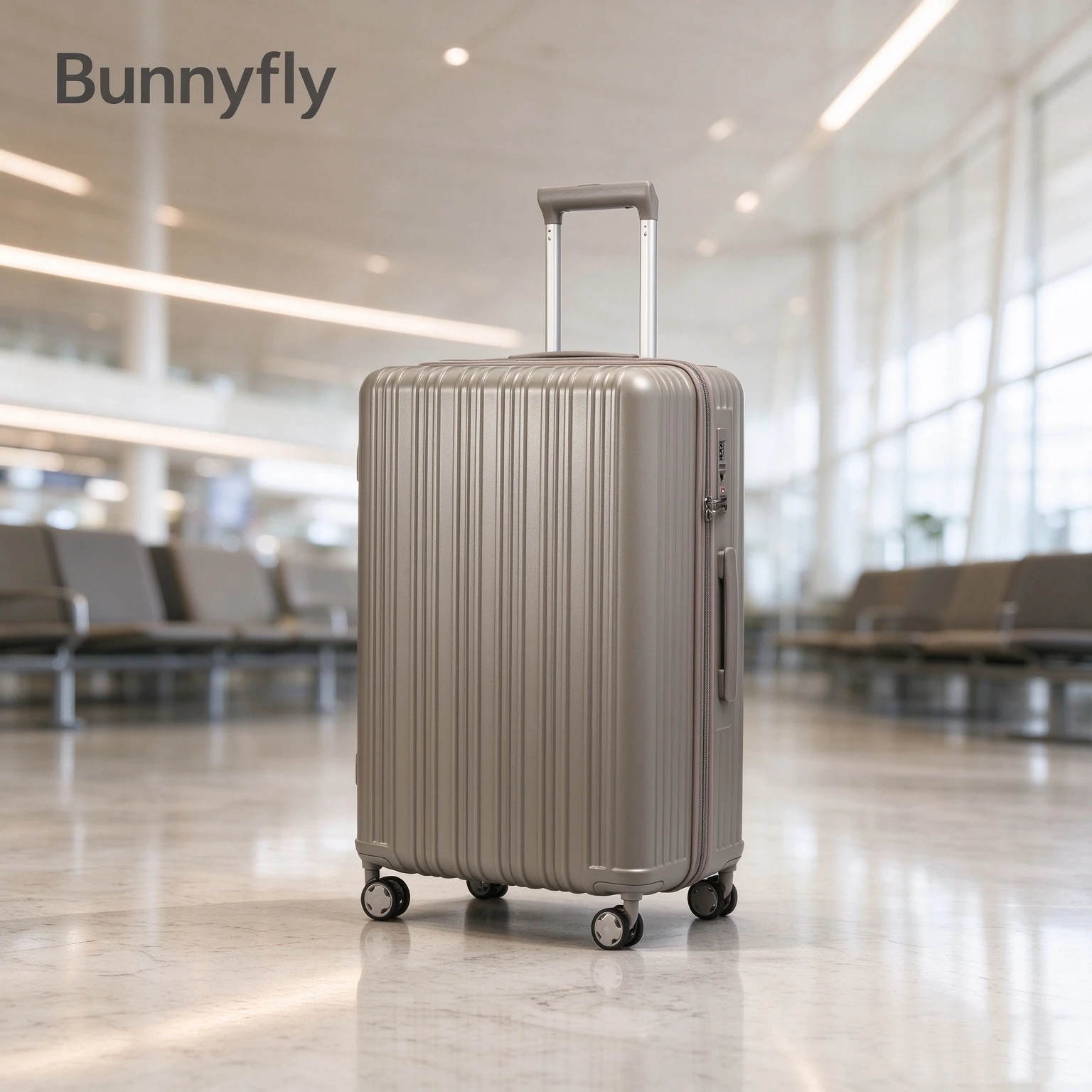 Bunnyfly Lightweight PC Hard Shell Luggage TSA Lock Silent Spinner Wheels Travel Trolley Suitcase