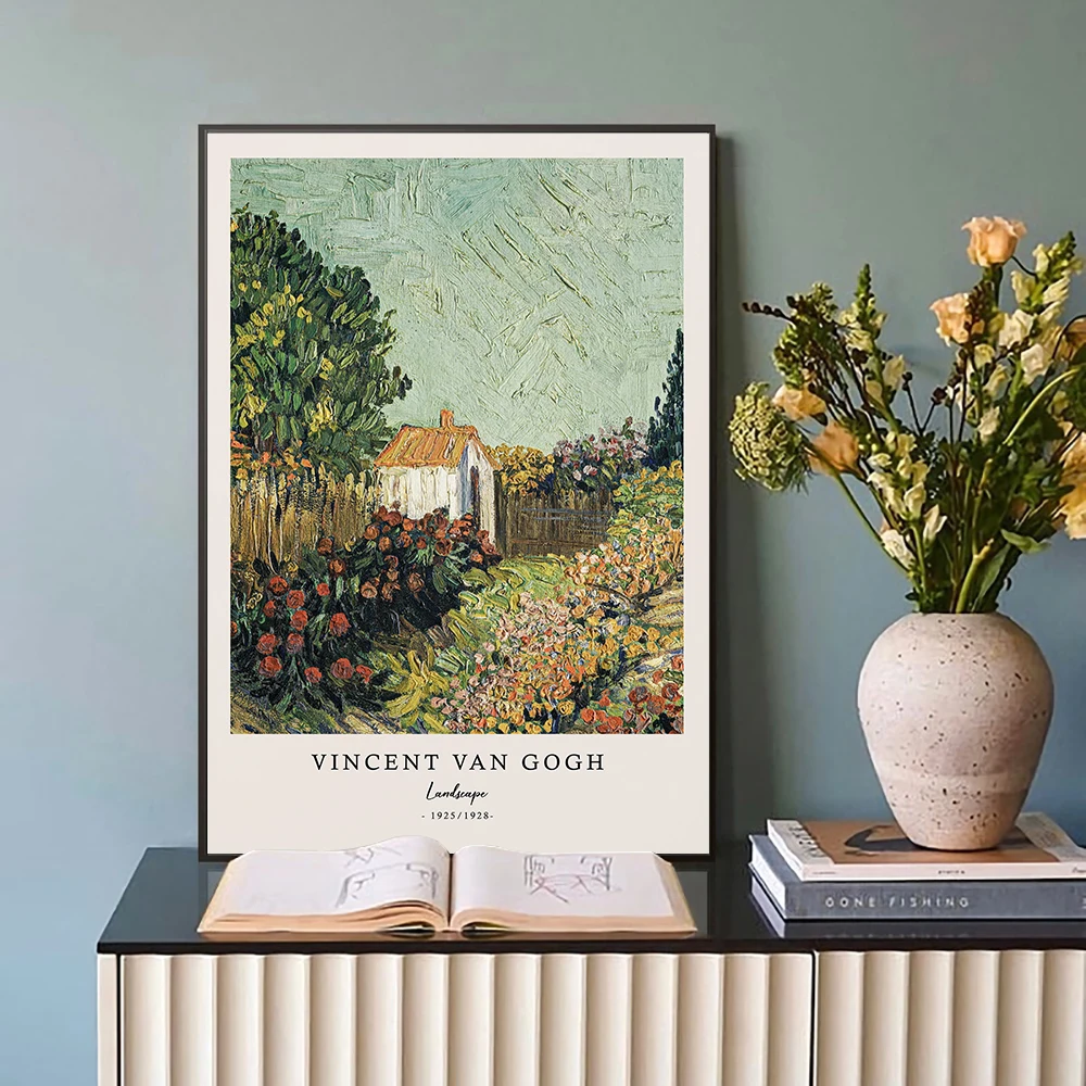 1pc frameless Vincent Van Gogh Writings Prints and Posters Great Work The Starry Night Canvas Painting Decorations for Living Ro - view 3