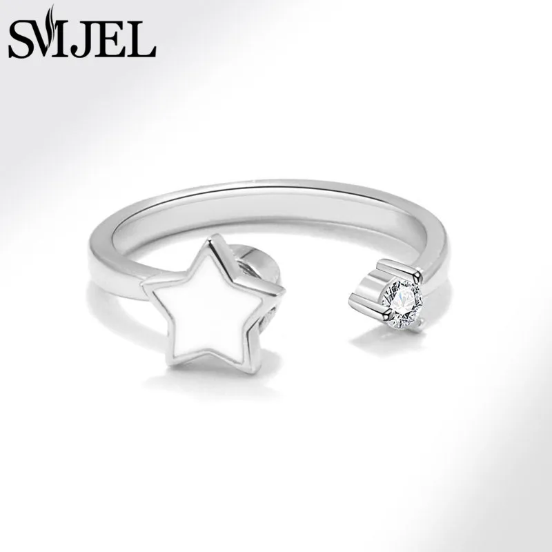 Luxury Crystal Star Moon Anxiety Ring Fidget Spinner Rings for Women Korean Butterfly Sunflower Ring Party Bague Anti Stress image 5