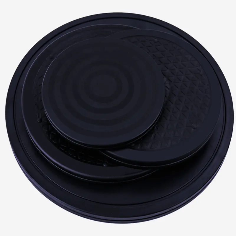 

8-12 Inch Heavy Duty Rotating Swivel Steel Ball Bearings Stand for Monitor TV Turntable Lazy Susans Black Round Shape