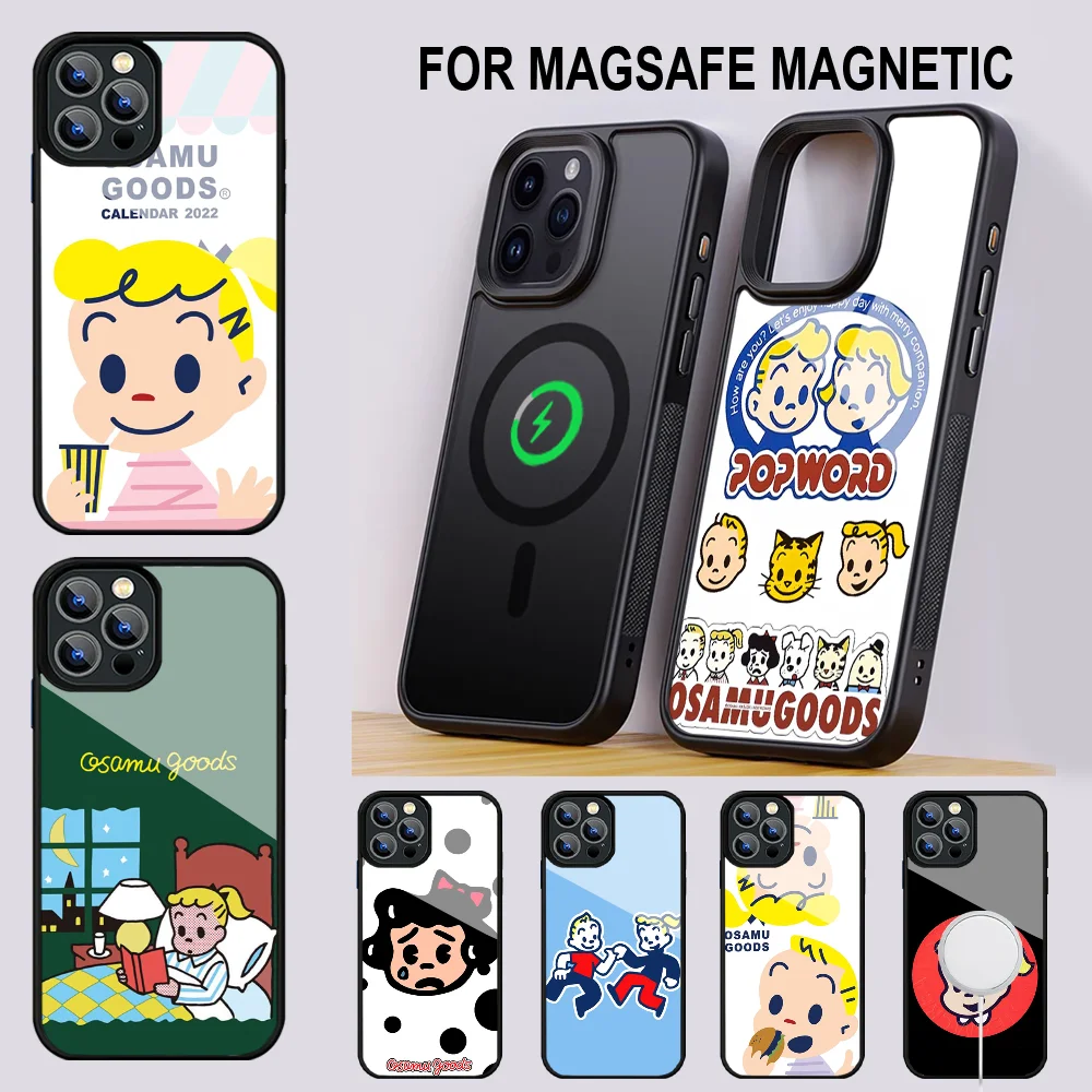 Harada O-OSAMU G-GOODS Phone Case For IPhone 16 15 14 13 Pro Max 11 12 Mini Alex Mirror For Magsafe Wireless Charging Cover