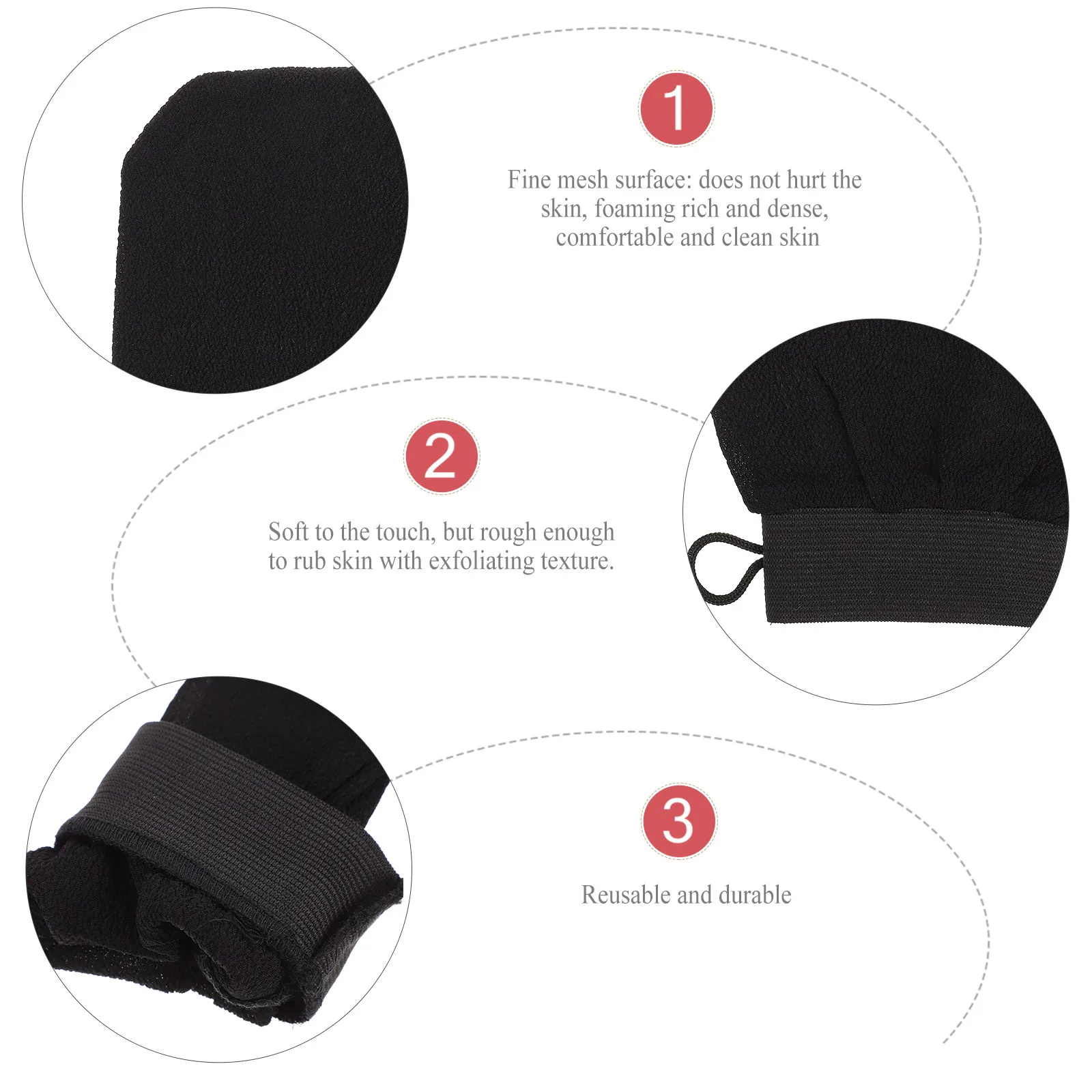 

2Pcs Bath Towel Gloves Exfoliating Gloves for Body Effective Skin Renewal Shower Supplies for Home Routine