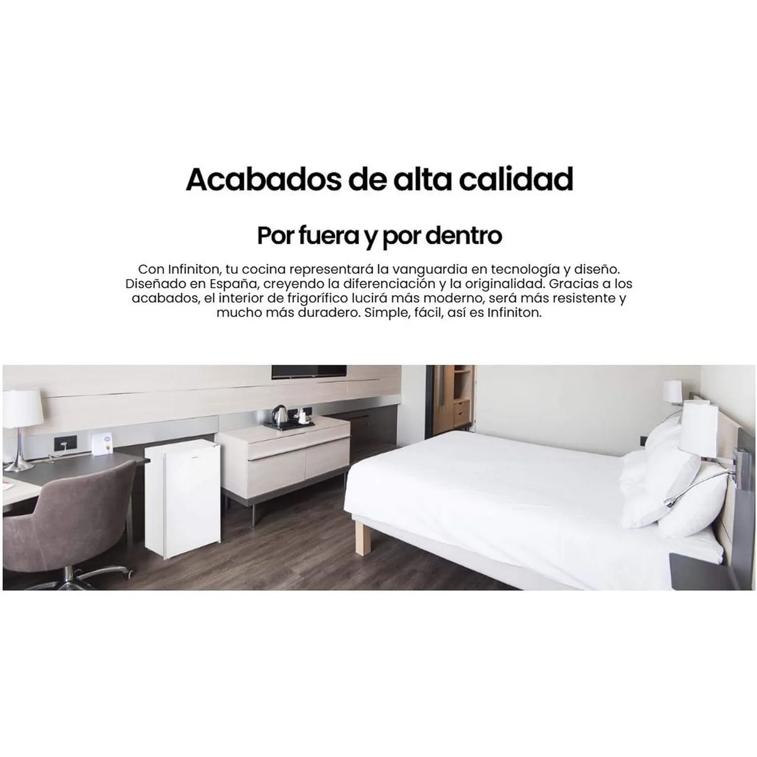 فريجوريفيكو غير بويرتا |   لون بلانكو |   ألتو 85 سم |   سعة 92 لتر |   درجة الحرارة قابلة للتنظيم |   لوز LED