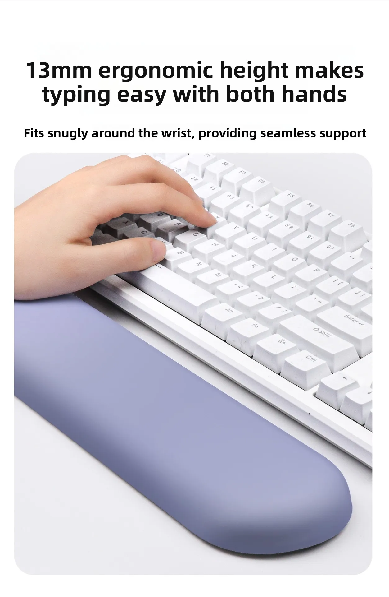 Wassertropfen-Silikon-Handballenauflage Tastaturunterlage Ergonomische Schreibtischunterlage für Büro und Gaming 7 Farboptionen Einzelset – Detail 9