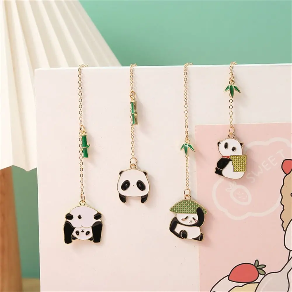 Books Accessories Reading Book mark for Pages for Readers Student Metal Bookmark Panda Bookmark Paper Clip Panda Pendant
