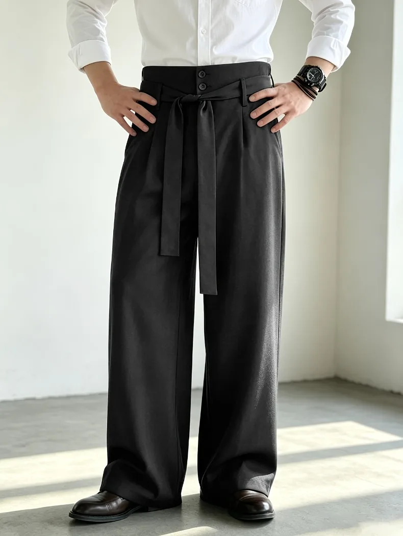 FGKKS Herren-Herbst-Business-Hose, modische, neue Herren-Hose im geraden Schnitt, elegante Freizeithose für Herren, Frühjahrsmodell, knitterfrei und formbeständig. – Detail 4