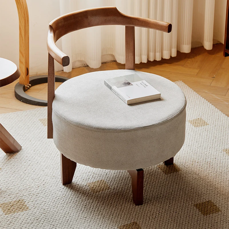 

Minimalist Children Rotatable Stool Modern Simple Adults Backrest Soft Stool Living Room Sedie Da Soggiorno Bedroom Furniture