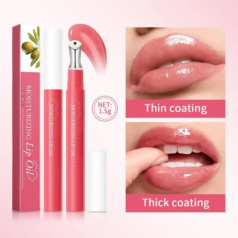

Gloss Moisturizing Lip Oil Hydrating Lip Glow Oil Moisturizing Transparent Plumping Lip Gloss Reduce Lip Wrinkles Lip Care Serum
