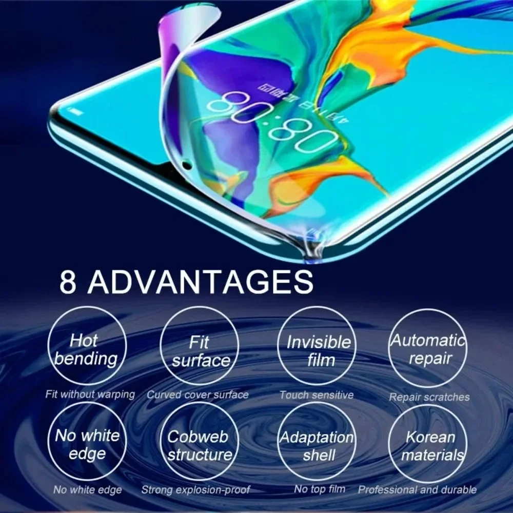 3Pcs Hydrogel Film For Huawei Y9 2019 Y9S Y9A Y8P Y8S Y7 Prime Y7A Y7P Y6 Pro Y5 2018 Phone Screen Protector Not Glass
