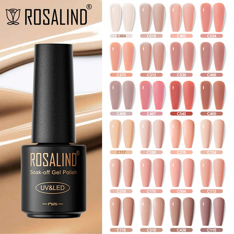 Rosalind Hot-Sale Heldere Nagelgellak Vernis Semi-Permanente Klassieke Basislaag Voor Nail Art Design Led/UV-Lamp