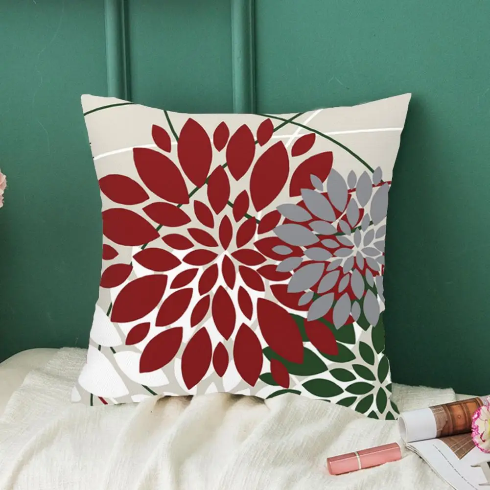 Throw Pillow Cover Soft Luxurious Pillowcase Soft Geometric Flower Pattern Pillowcase Set for Home Decoration for Office