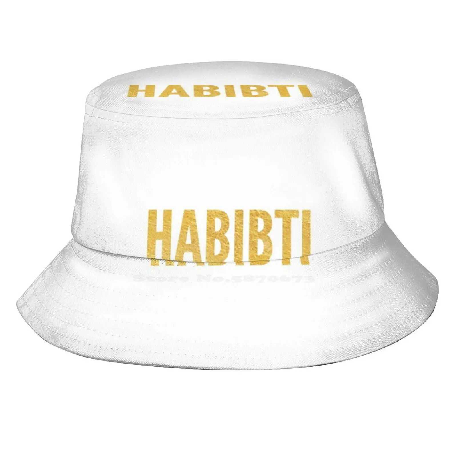 Gold Habibti Sun Cap Fisherman Hat Bucket Hats Habibi Habibti Gold