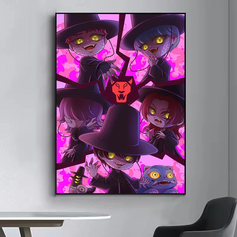 

Hot Kpop Demon Hunters Huntrix Saja Boys Poster Decorative Wall Sheets Photos for Living Room Decor Man Home Interior Decoration