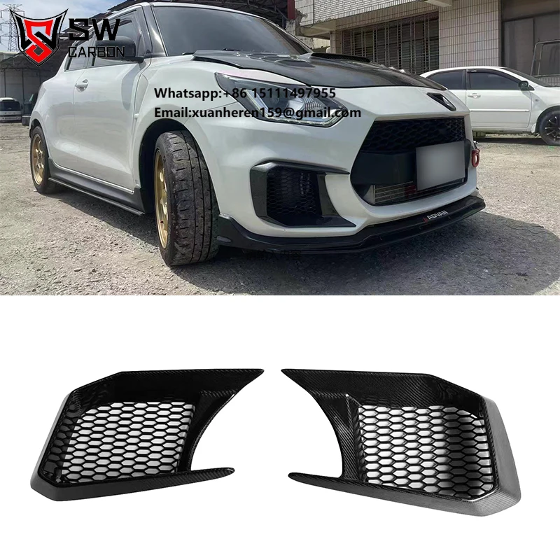 

Новая высококачественная рамка передних противотуманных фар из карбона для Suzuki Swift ZC33S, комплект для тюнинга кузова, выхлопная система, бампер