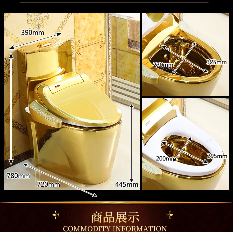 

No water pressure smart golden toilet multi-function toilet toilet fully automatic drying and instant heating