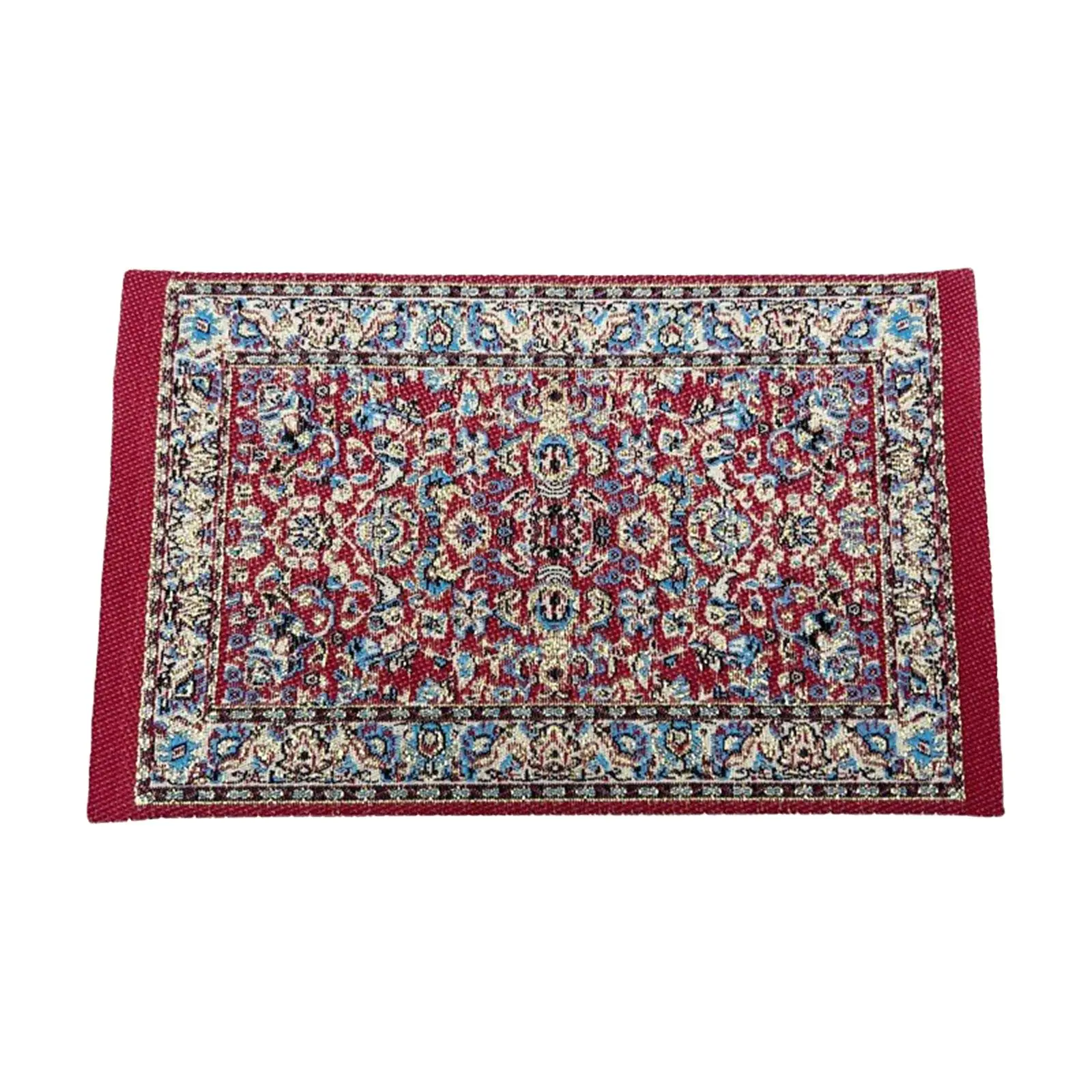 2x 1:12 スケール ドールハウス フロア シルク カバーリング 家具アクセサリー ミニチュア フロアエリア ラグ