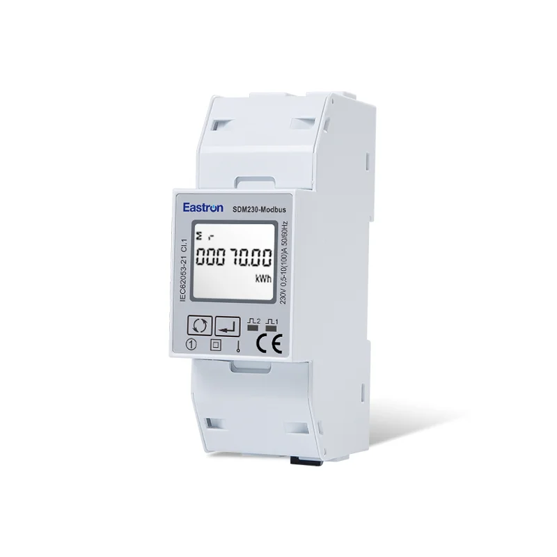 SDM230 Modbus 220/230V Single Phase Energy Meter, double DIN module, Bi-directional, Multi Function, RS485/Modbus output NON MID