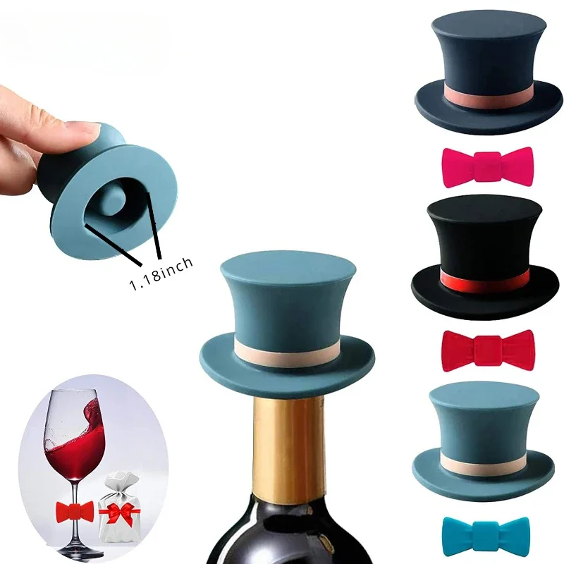 1pc Magic Cap Red Wine Bottle Stopper Cover Leak-proof Silicone Bottle Cap Wine Stopper Seal Cork Bottle Closure Cap