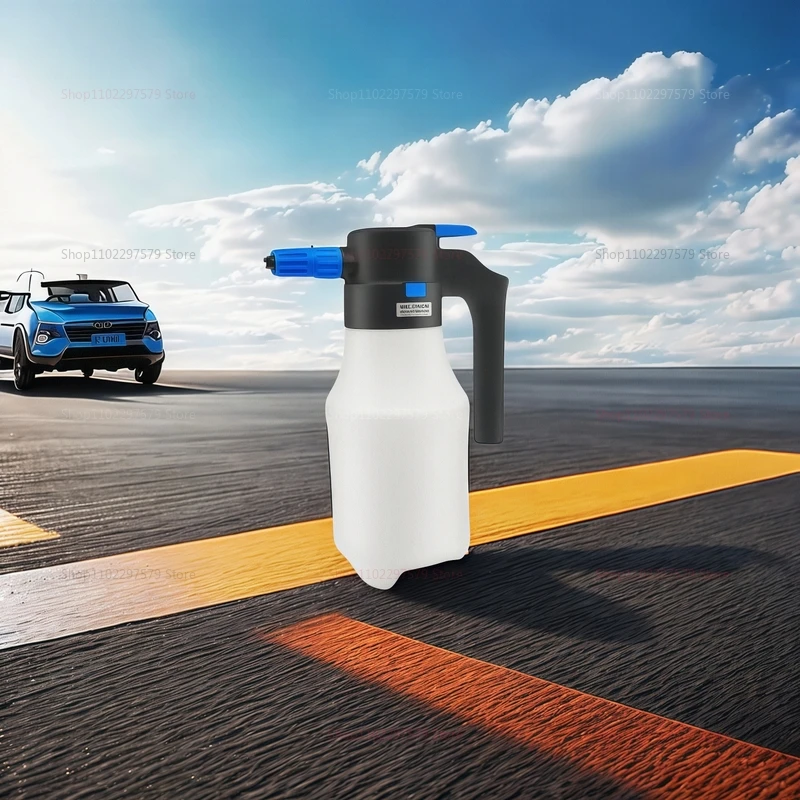 2025, heißer Verkauf, elektrisches Autowaschschaumspray, 1,5 l, tragbares Garten-Luftdruckspray für die Autoreinigung und das Waschen im Freien