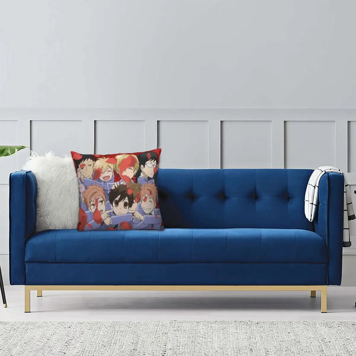 Anime Ouran High School Host Club Square Pillowcase Pillow Cover Cushion Zip Decorative Comfort Throw Pillow for Home Car