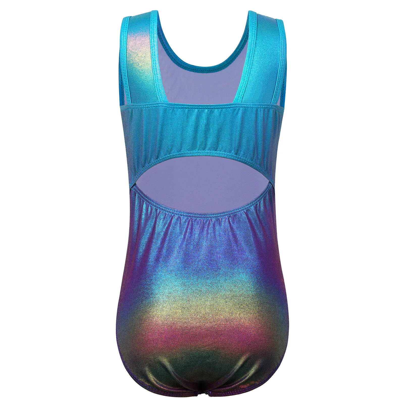 BAOHULU Ballet Leotard for Girls Sleeveless Gymnastics Wear Gradient Color Practice Outfit Kids Dance Wear Bodysuit