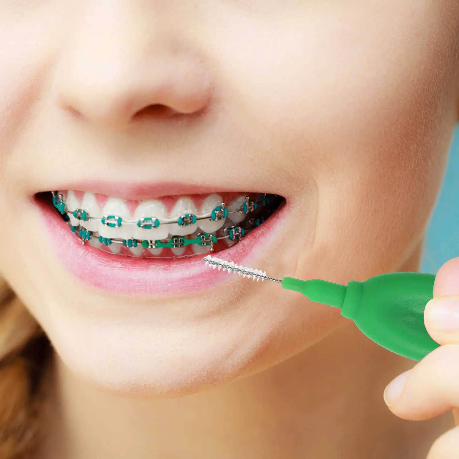 

100 шт. межзубных щеток 0,7 мм, портативный инструмент для ухода за полостью рта, зубная нить-щетка, зубочистки для чистки зубов для дома и путешествий