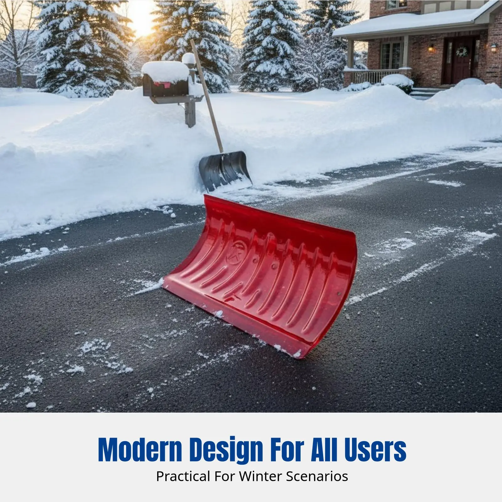 

Manganese Steel Winter Pusher, Lightweight Path Surface Cleaner for Winter, Ideal for Workers