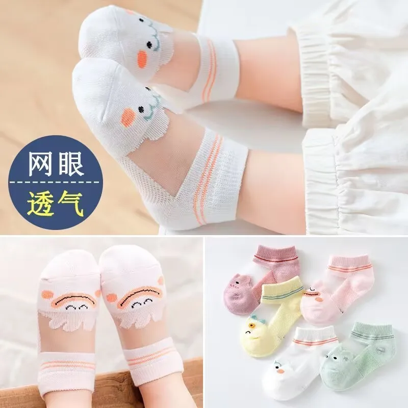 Kindersocken, 5 Paare/Lot, Frühling, Sommer, Baumwolle, Mädchensocken, niedliches Blumenmuster für Kinder, Baby, kleine Mädchen, Kleidungszubehör
