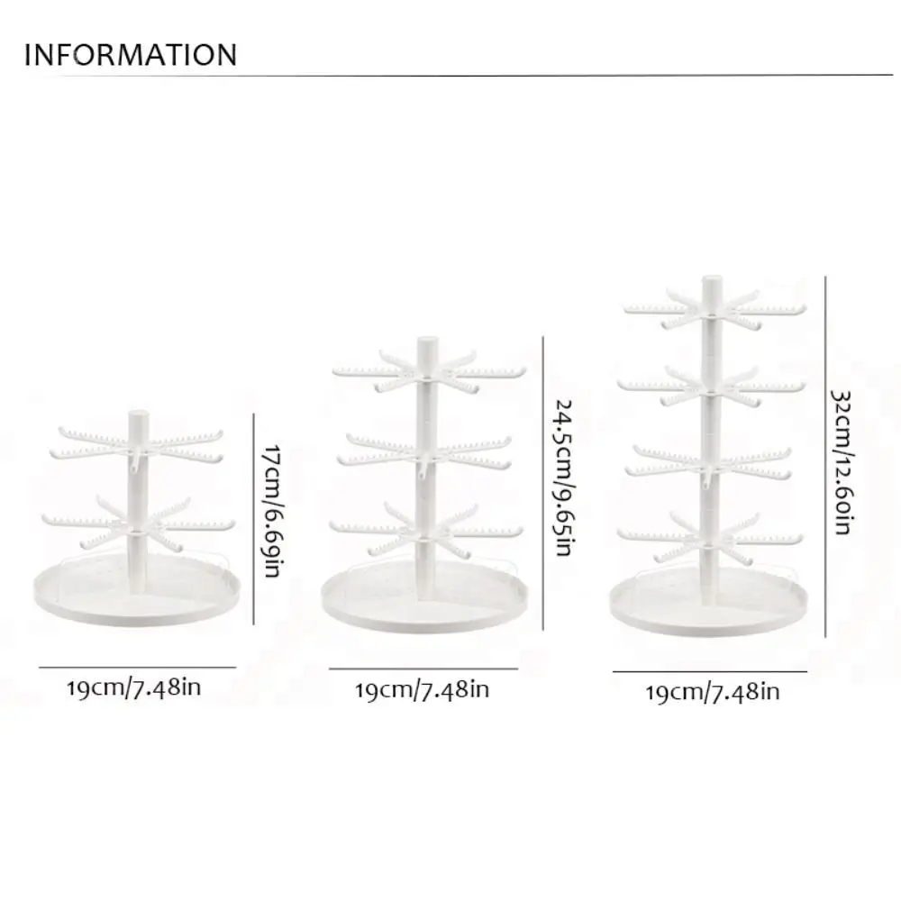 Подвесные ювелирные изделия в форме дерева, пластиковые кольца, домашняя стойка, съемная витрина для ювелирных изделий, стойка-держатель для сережек, вращающаяся зеркальная стойка
