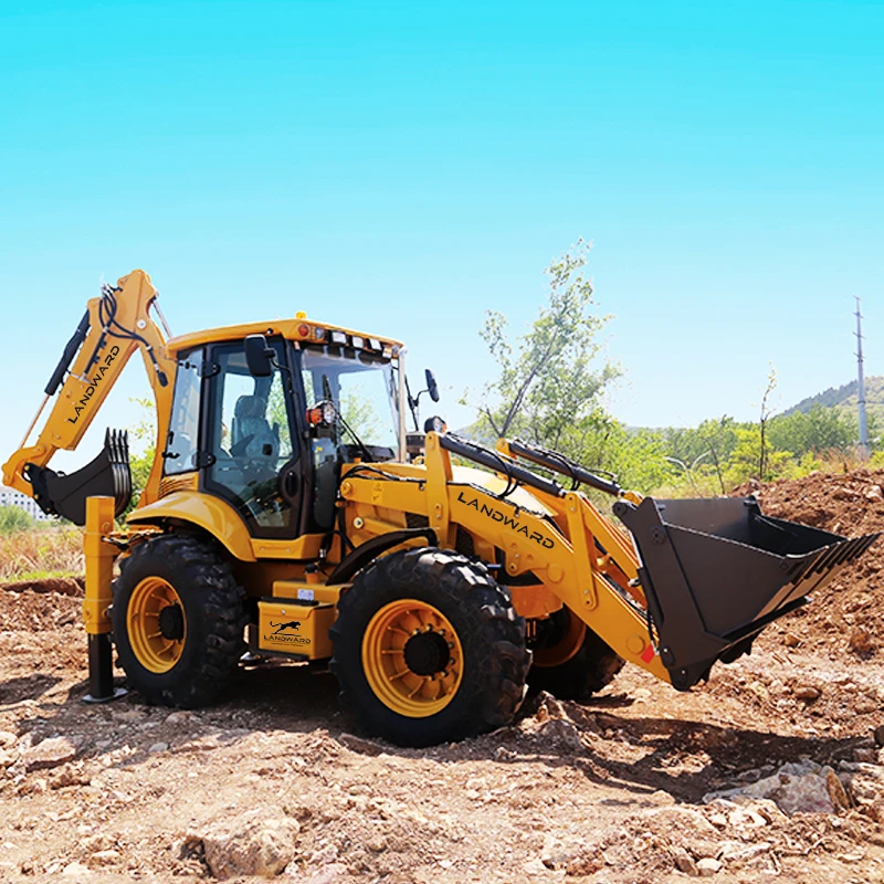 China Manufacturer Customized Articulated Engineering Crushing Machinery 4X4×4 Multifunction Backhoe Loader CE/ISO Certification