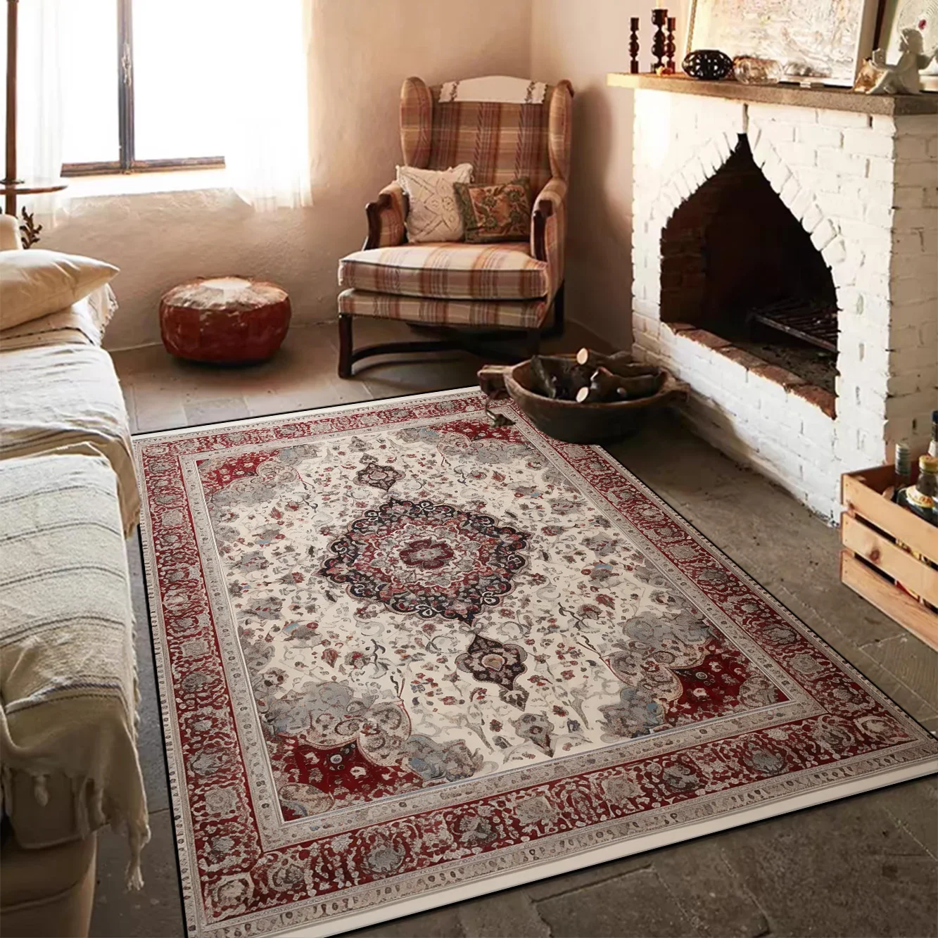 

Коврик в богемном стиле — мягкий большой ковер для спальни, нескользящий напольный коврик для прикроватной тумбочки, декора комнаты, гостиной или гостиной, домашнего декора