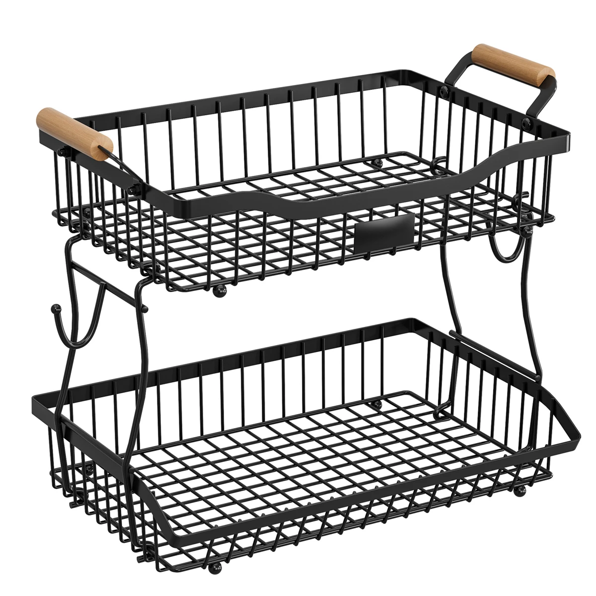 

For Snack Display Countertop Fruit Display 2 Tier Fruit Basket Fruit Storage Solution 41x24x32cm 16.14x9.44x12.59inch